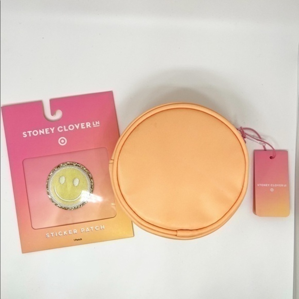 Stoney Clover X Target Orange Circle pouch & Smiley Face Patch Bundle